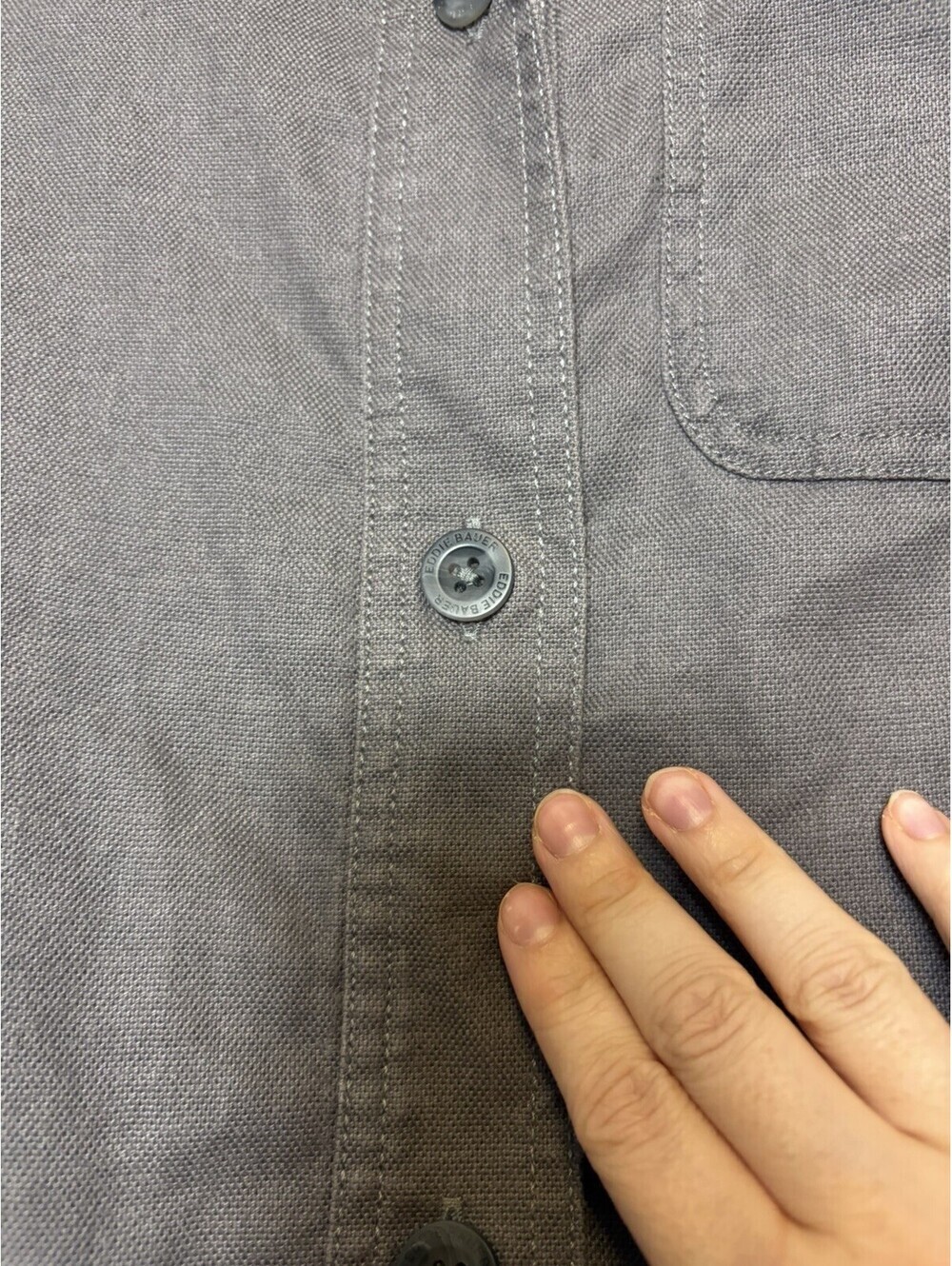 Eddie Bauer Cotton Blend Grey Lightweight Canvas Chore Coat. Size XS. $118 - Picture 5 of 8